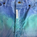 Vintage Tie Dye Jean Shorts 26" waist Blue Green Size XXS Photo 3
