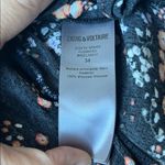 Zadig & Voltaire Judith Spark Flowers Ditsy Floral Logo Midi Skirt Slit Black XS Photo 7