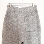 ZARA Wide Leg Ribbed Knit Thick Sweat Pants in Gray Winter Lounge Size Medium Photo 7