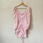 Princess Polly  Women's US 4 Wild Flowers Balloon Sleeves Shirred Mini Dress Pink Photo 3