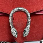 Gucci  Suede Vitello Velvet Small Dionysus‎ Shoulder Bag Vulcanic Red Photo 5