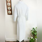 Erika Taylor Vintage Kimono Sleeve White Polka Dot House Robe Photo 8