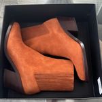 Coach Prestyn Ankle Booties in Burnished Amber, Leather Suede Boots NEW in Box! Photo 4
