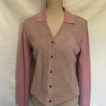 Jones New York Suede Knit Womens Jacket Sz S Y2K Soft Girl Pastel Preppy Button Photo 11