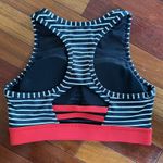 NEW Mono B Blue Stripe Sports Bra Top Mesh Patriotic Athletic Athleisure USA Photo 4