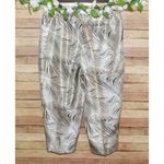 Mlle Gabrielle Women's Animal Print Crop Pants Size 24 Hip Zipper Elastic Waist Photo 4