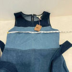 BODEN Hotch Denim Midi DressHotched Denim Size 6p Blue Photo 9