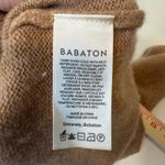 Babaton  100% Cashmere Crewneck Sweater Camel Brown Women's Classic Knit Luxury Photo 4