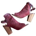 Penny Loves Kenny Penny Love Kenny Maroon Red Suede Strappy Block Heels Size 10 Photo 6
