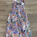 ASTR NWT the Label Blythe Plisse Midi Dress Coral Multi Women Size Medium Photo 8