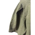 Loft  Tee Shirt Womens Large Green Pleated Sleeve Soft Knit Pullover Cotton Photo 4