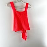 Anthropologie Tie Front Coral Knit Square Neck Harloe Tank Top XS Photo 5