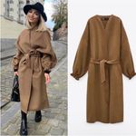 ZARA  wool blend oversized collarless wrap coat
BLOGGERS FAVORITE!!!! Photo 0