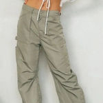 LIONESS miami vice pants Army Green S NWOT fall casual cargo low rise $98 y2k Photo 0