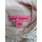 Betsey Johnson  Blush Pink Sequin Cocktail Dress Sz 8 Formal Embroidered Hi-Low Photo 5