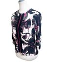 Joseph Ribkoff  Vintage 80’s Zip Up Top Size 10 Stretchy Retro Pink Neon Black Photo 1