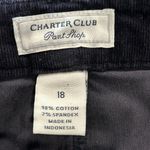 Charter Club  Pant Shop NWT navy blue corduroy slacks size 18 Photo 3