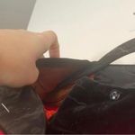 Saks 5th Avenue ✅Saks Fifth Avenue Vintage Red Vintage Long Sleeve Dress Black Velvet Trim Photo 10