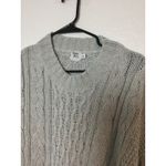 Princess Polly Cable Knit Sweater Distressed Hem Oversized Gray S/M (234) Photo 1