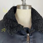 7 For All Mankind Black Satin Bomber Jacket Photo 3