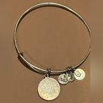 ALEX AND ANI  Charm Bangle Bracelets “Because I Love You” and “Love” Silver tone Photo 4