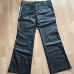 Free People NWT Women's Black Vegan Leather Pants 10 Photo 2