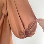 Shona joy  Twist Front Long Sleeve Cocktail Dress Mocha Sz 12 Photo 4