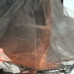 Jessica McClintock Vintage Bridal Black Velvet Lace Crochet Dress Photo 9