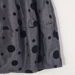 Vila Black Polka Dot Mini Skirt Size Medium Black Velvet Polka Dot Flirty Skirt Photo 2