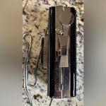 Unique and Fun Patent Black Camera Novelty small Handbag Preloved Photo 4