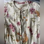 Biba Girls Cottagecore Floral Cream Cotton Boho Duster Cardigan Size 4 Photo 4