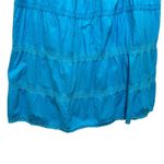 ICI Tiered Prairie Crochet Trim Maxi Skirt 4X Turquoise Western Cowgirl Rodeo Blue Photo 2