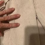 J.Crew  size XS cream long sleeve angled zip front floppy collar cardigan GUC Photo 6