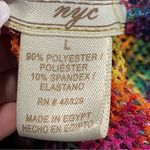 NYC women’s L mesh swim coverup Multicolor Knit Fabric Tye dye side slit Red Size L Photo 1