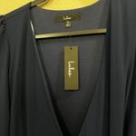 Lulus  Navy Blue Wrap Maxi Dress Long Sleeve Button Cuff Formal Evening Size XS Photo 4