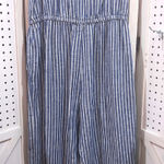 beam lunch lounge collection blue white stripe smocked bodice jumpsuit women's S Size undefined Photo 0