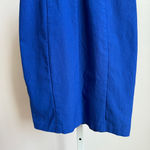 Solemio sz S blue deep plunge going out mini party dress Photo 7