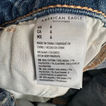 Women's American Eagle Blue Distressed Mom Jean Shorts Size 6 Photo 6