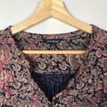 Lucky Brand Pink & Purple Floral Paisley Long Sleeve Top M Photo 2