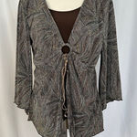 Dress Barn Vintage Blouse Womens Petite Large Tank Top Underneath High Low Hem Photo 0