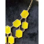 Charming Charlie  Yellow & Gold Faceted Tile Bubble Bib Statement Necklace Set Photo 3