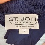 St. John Vintage ’s 2 piece knit blue tank top / pant set sz medium shirt 10 pant Photo 5