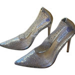 Steve Madden Kaidel See Thru Rhinestone silver pump heels 8.5 Photo 0