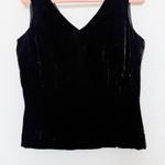 Ann Taylor  Womens Velvet Top Size‎ 6 Black Silk Blend Sleeveless 90s Whimsigoth Photo 2
