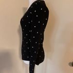 ZARA Women's Bodysuit V Neck Silver Stud Black Size M Photo 12
