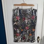 Eloquii  Sequined Floral Embroidered Knee-Length Pencil Skirt W2018 Plus Sz 16 Photo 3