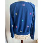 Lilly Pulitzer Landyn Ditsy Daisy Blue Sweatshirt Medium Photo 5