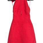 NWT Rebecca Vallance Caitlin Pink Halter Crepe Mini Dress US 2 in Coral Photo 2