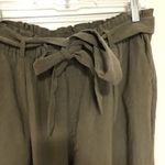 Chelsea28  Paperbag Waist Pants Olive Green Large Photo 1