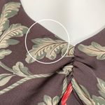 Jones New York  Bias Cut Dress Silk Floral ALTERED V-Neck Women Flirty Brown Pink Photo 8